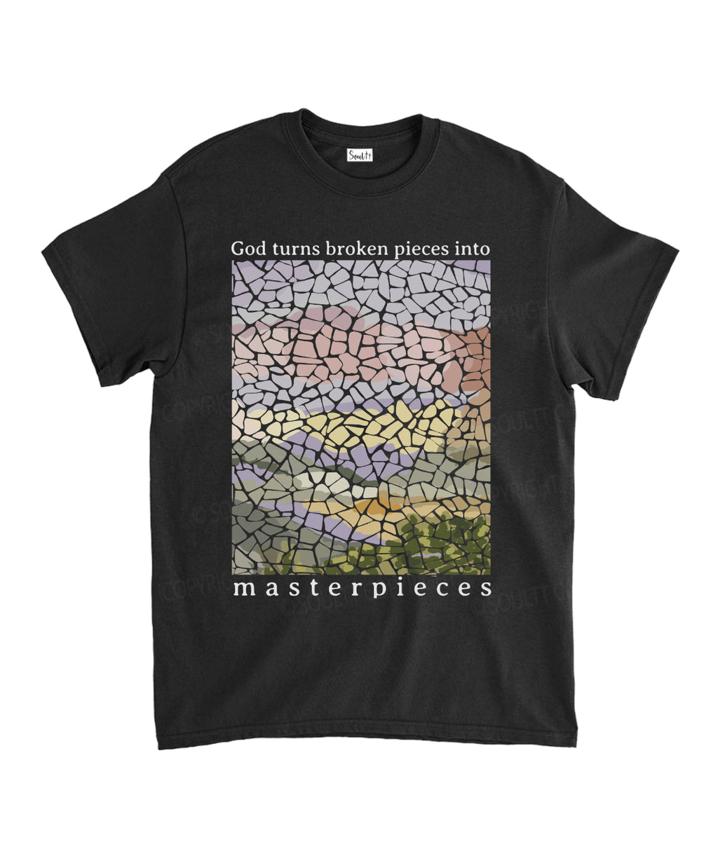 God Turns Broken Pieces Masterpieces Unisex Cotton Christian T-Shirt Hoodie, Sweatshirt | CiraTrend.com (Image 3)