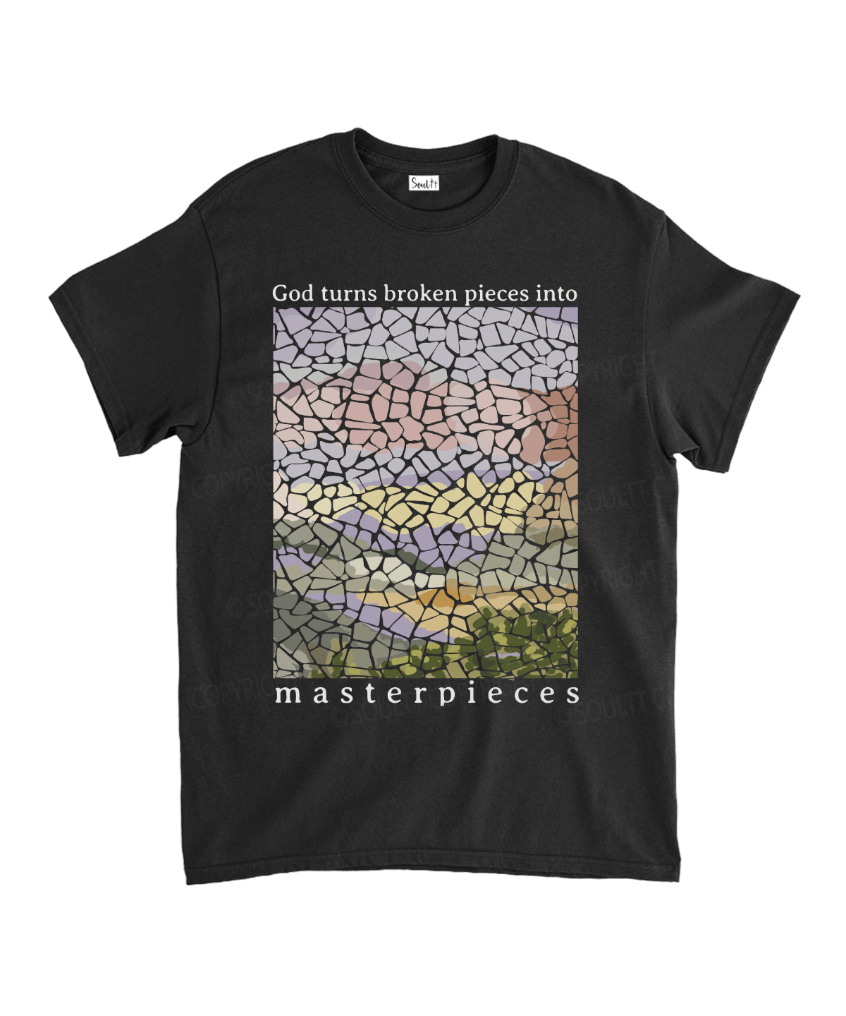 God Turns Broken Pieces Masterpieces Unisex Cotton Christian T-Shirt Hoodie, Sweatshirt | CiraTrend.com (Image 3)