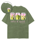 Salty Saved Double Sided Unisex Washed Christian T-shirt Hoodie, Sweatshirt | CiraTrend.com (Image 1)