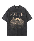 Faith Can Move Mountains Washed Christian T-shirt Hoodie, Sweatshirt | CiraTrend.com (Image 1)