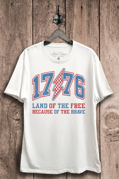 1776 Land of the Free Graphic Top