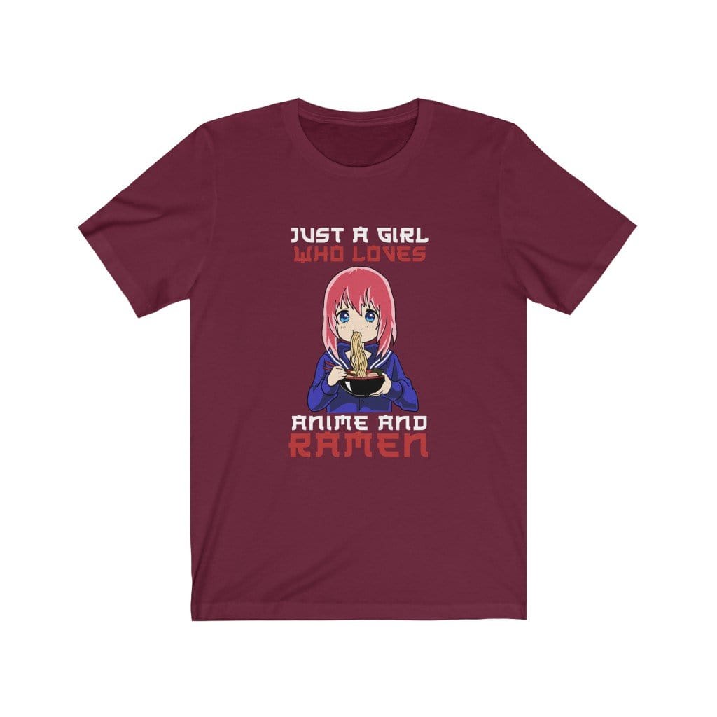 Just A Girl Who Loves Anime And Ramen Unisex Tee Hoodie, Sweatshirt | CiraTrend.com (Image 5)