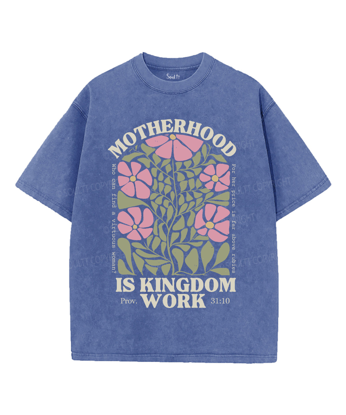Motherhood Is Kingdom Work Unisex Washed Christian T-shirt Style005 Hoodie, Sweatshirt | CiraTrend.com (Image 3)