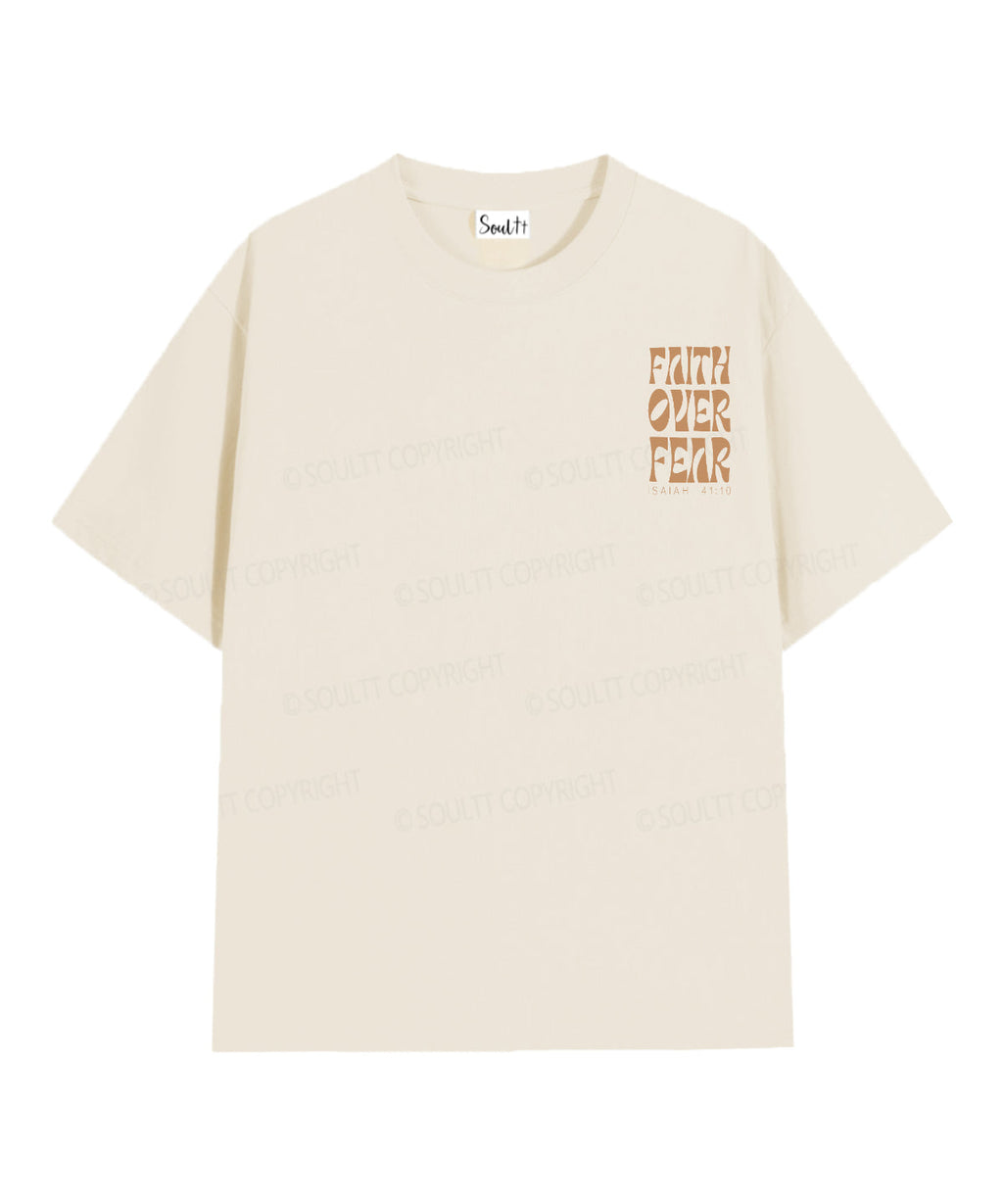 Faith Over Fear Double Sided Cotton Christian T-Shirts, Hoodie, Sweatshirt