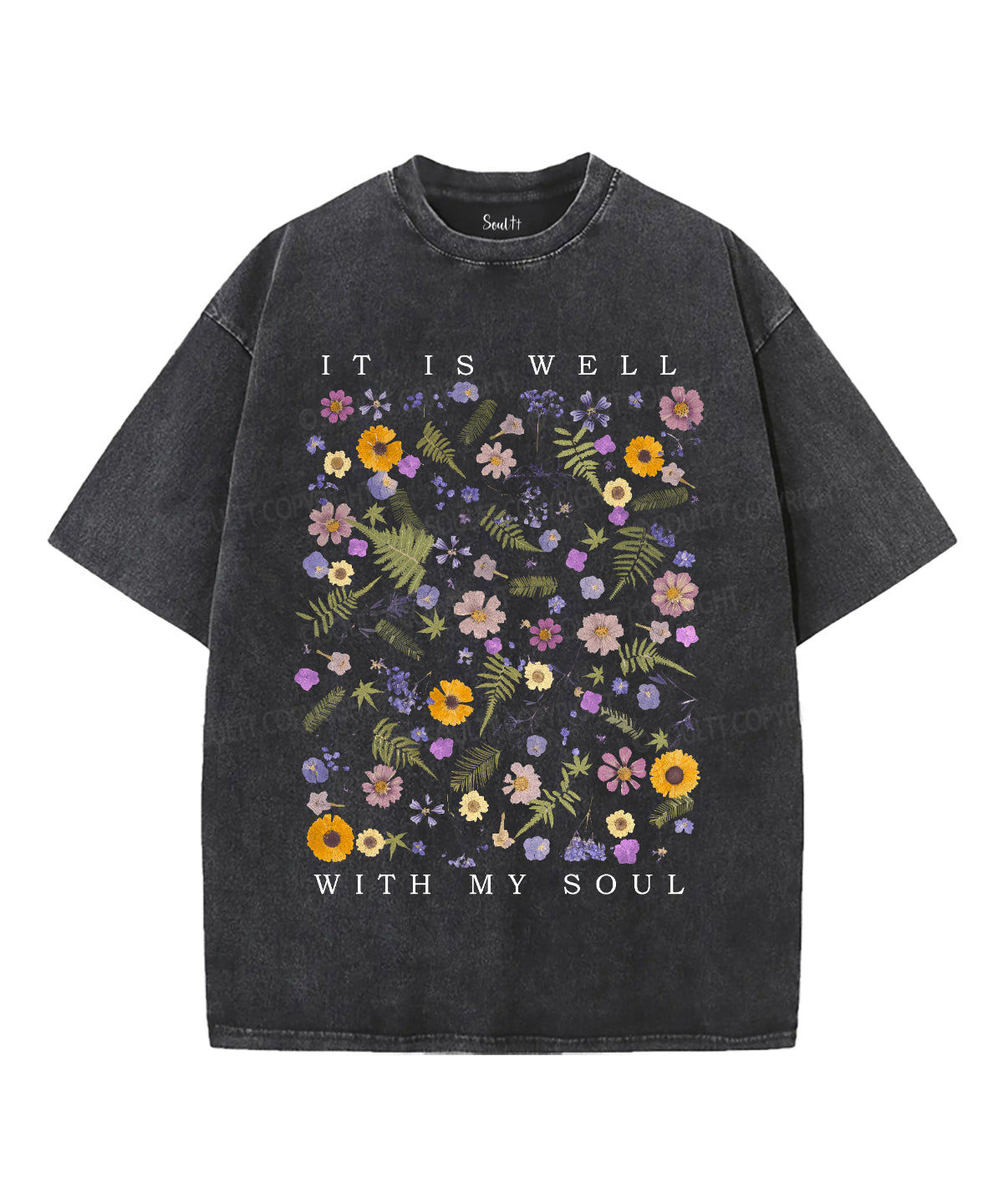 It Is Well With My Soul Unisex Washed Christian T-shirt Style013 Hoodie, Sweatshirt | CiraTrend.com (Image 2)