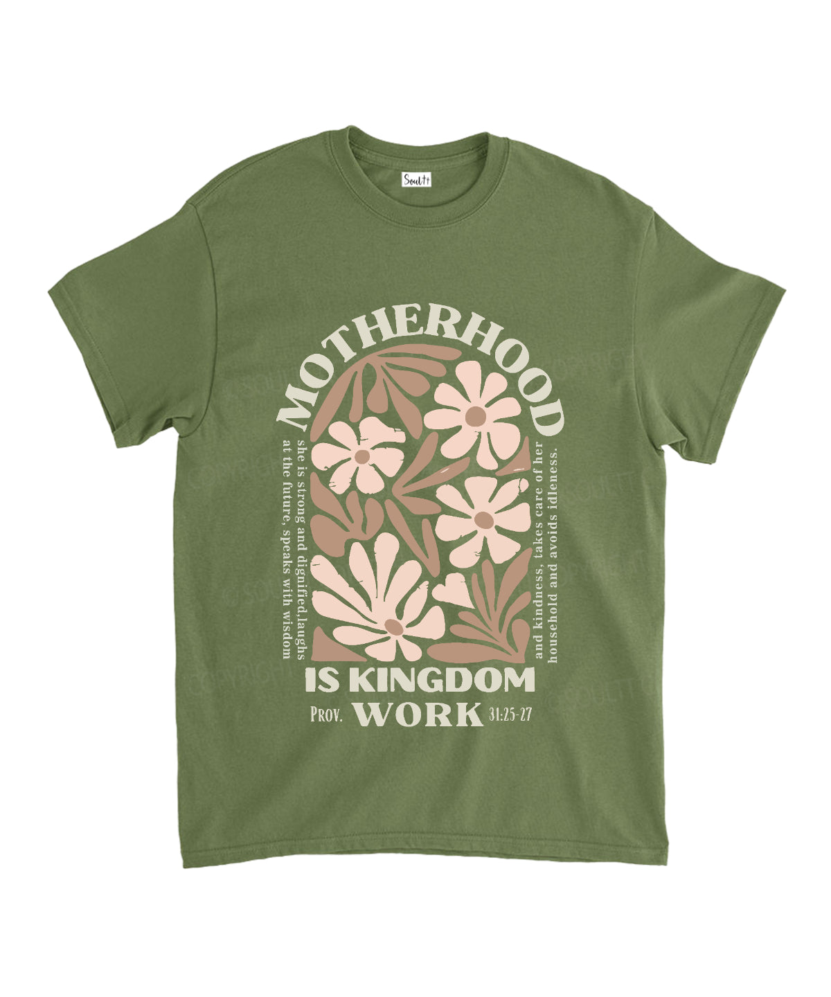 Motherhood Is Kingdom Work Unisex Cotton Christian T-Shirt Hoodie, Sweatshirt | CiraTrend.com (Image 5)