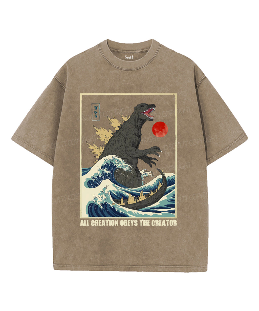 All Creation Obeys The Creator. Unisex Washed Christian T-shirt Hoodie, Sweatshirt | CiraTrend.com (Image 5)