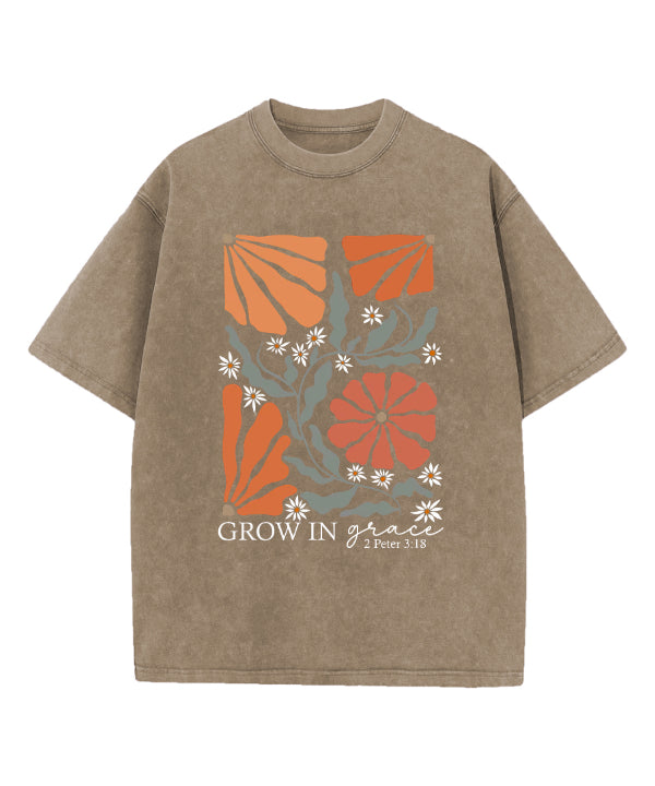 Grow in Grace Washed Christian T-shirt Hoodie, Sweatshirt | CiraTrend.com (Image 5)