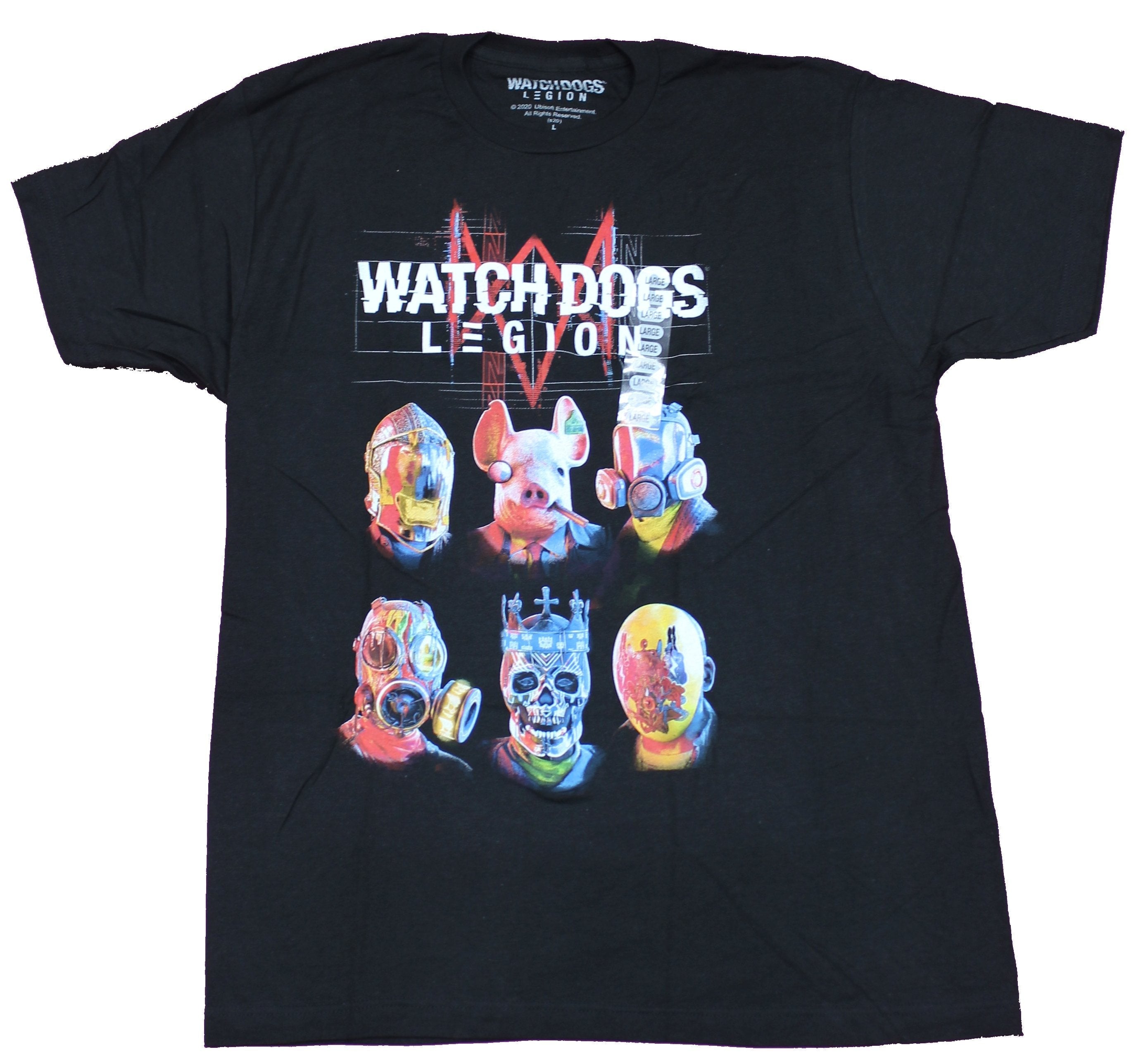 Watch Dogs Legions Six Figure Heads Under Static Logo T-Shirts, Hoodie, Sweatshirt