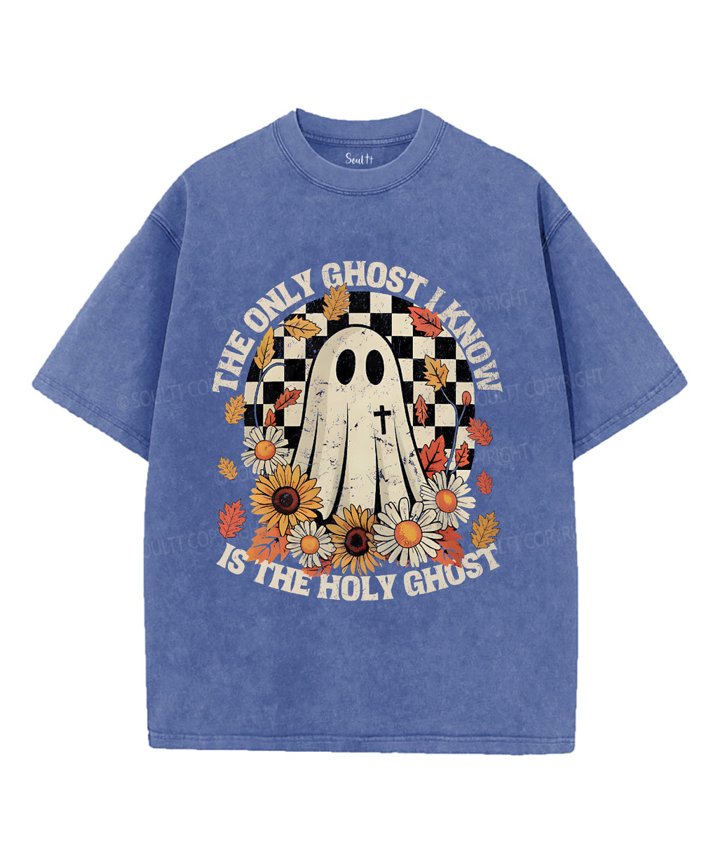 The Only Ghost Is Holy Ghost Unisex Washed Christian T-shirt Style001 Hoodie, Sweatshirt | CiraTrend.com (Image 4)