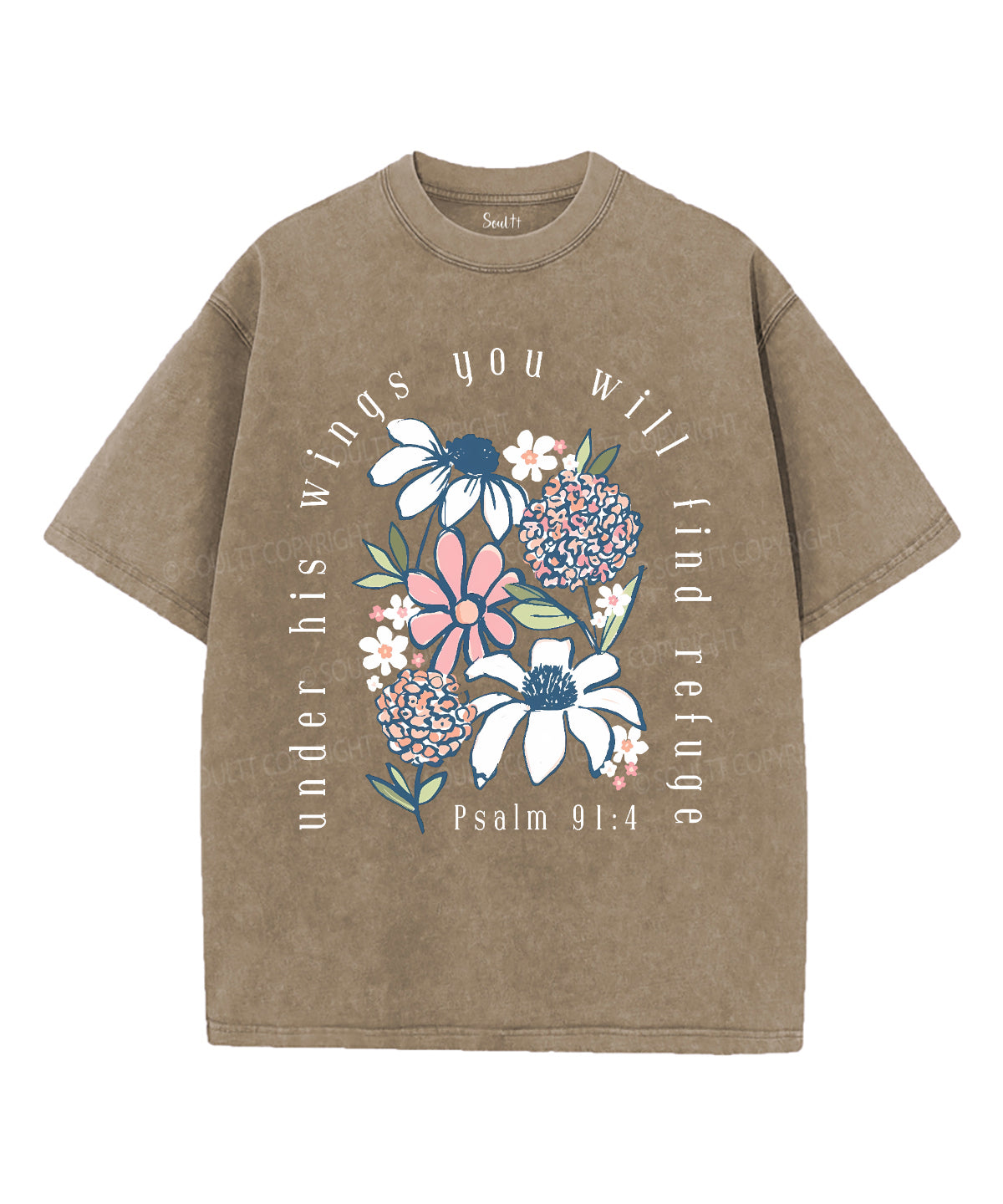 Under His Wings Unisex Washed Christian T-shirt Style001 Hoodie, Sweatshirt | CiraTrend.com (Image 1)