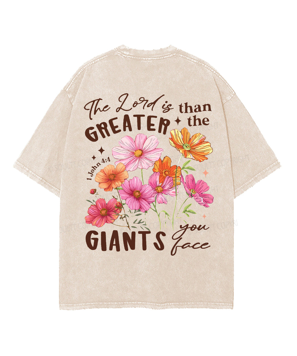 Greater Giants Double Sided Unisex Washed Christian T-shirt Hoodie, Sweatshirt | CiraTrend.com (Image 2)
