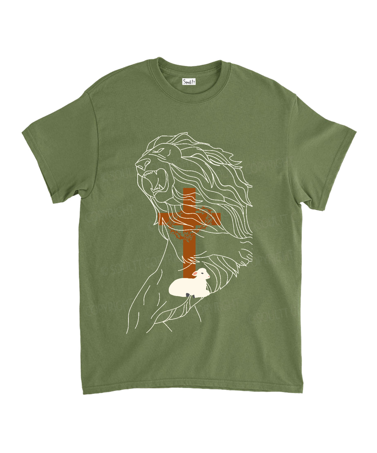 The Lion And The Cross Unisex Cotton Christian T-Shirt Hoodie, Sweatshirt | CiraTrend.com (Image 5)