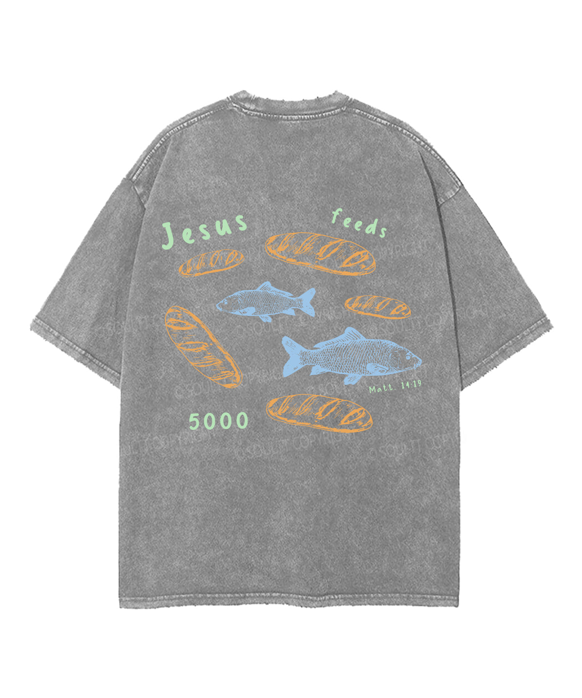 Jesus Feed Double Sided Washed Christian T-Shirts, Hoodie, Sweatshirt