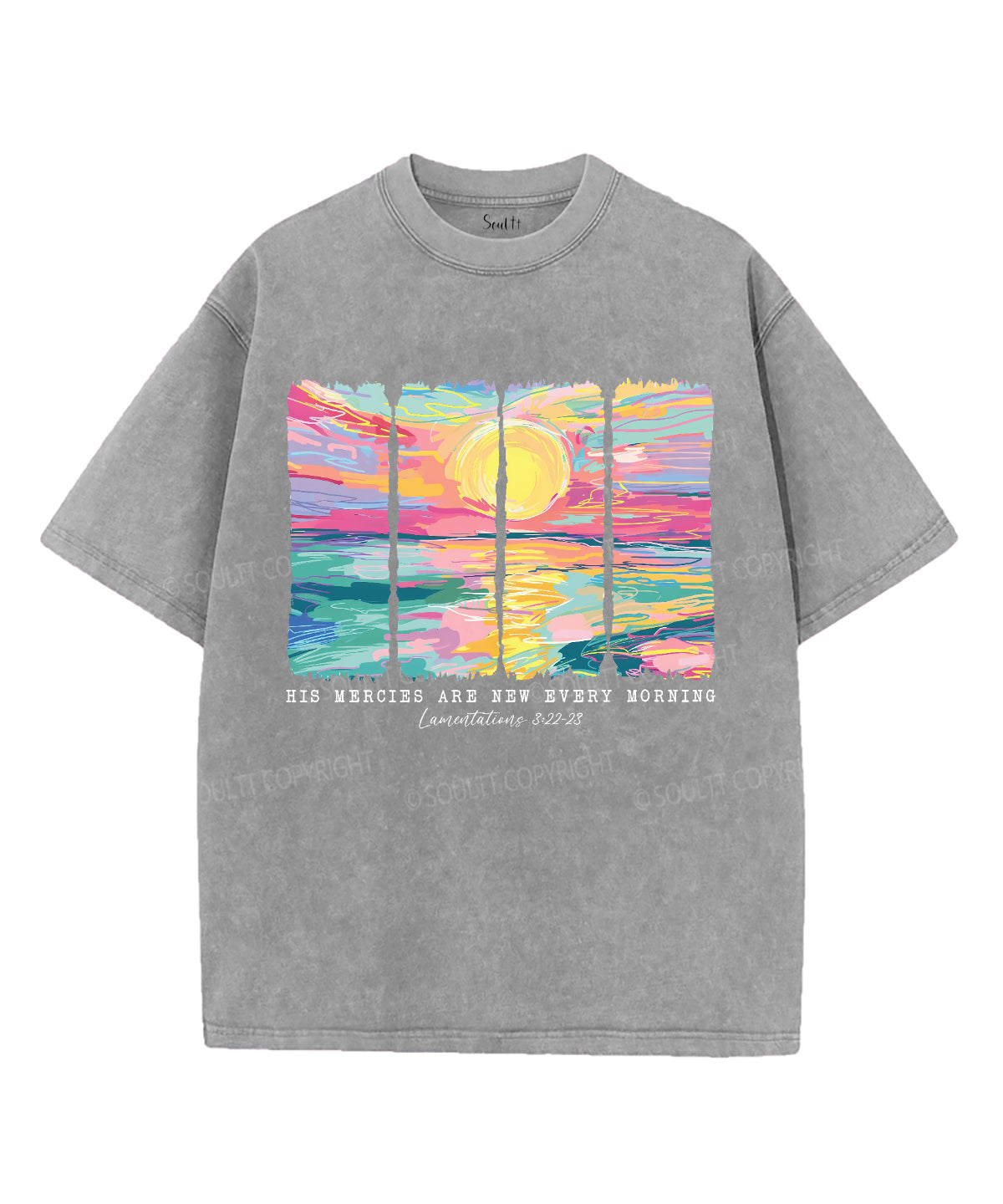 His Mercies Are New Every Morning Unisex Washed Christian T-shirt Style009 Hoodie, Sweatshirt | CiraTrend.com (Image 3)