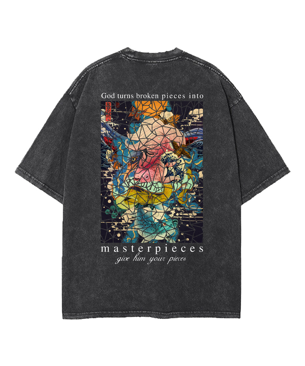 Ukiyo-e God Turns Double Sided Washed Christian T-shirt Hoodie, Sweatshirt | CiraTrend.com (Image 3)
