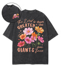 Greater Giants Double Sided Unisex Washed Christian T-shirt Hoodie, Sweatshirt | CiraTrend.com (Image 1)