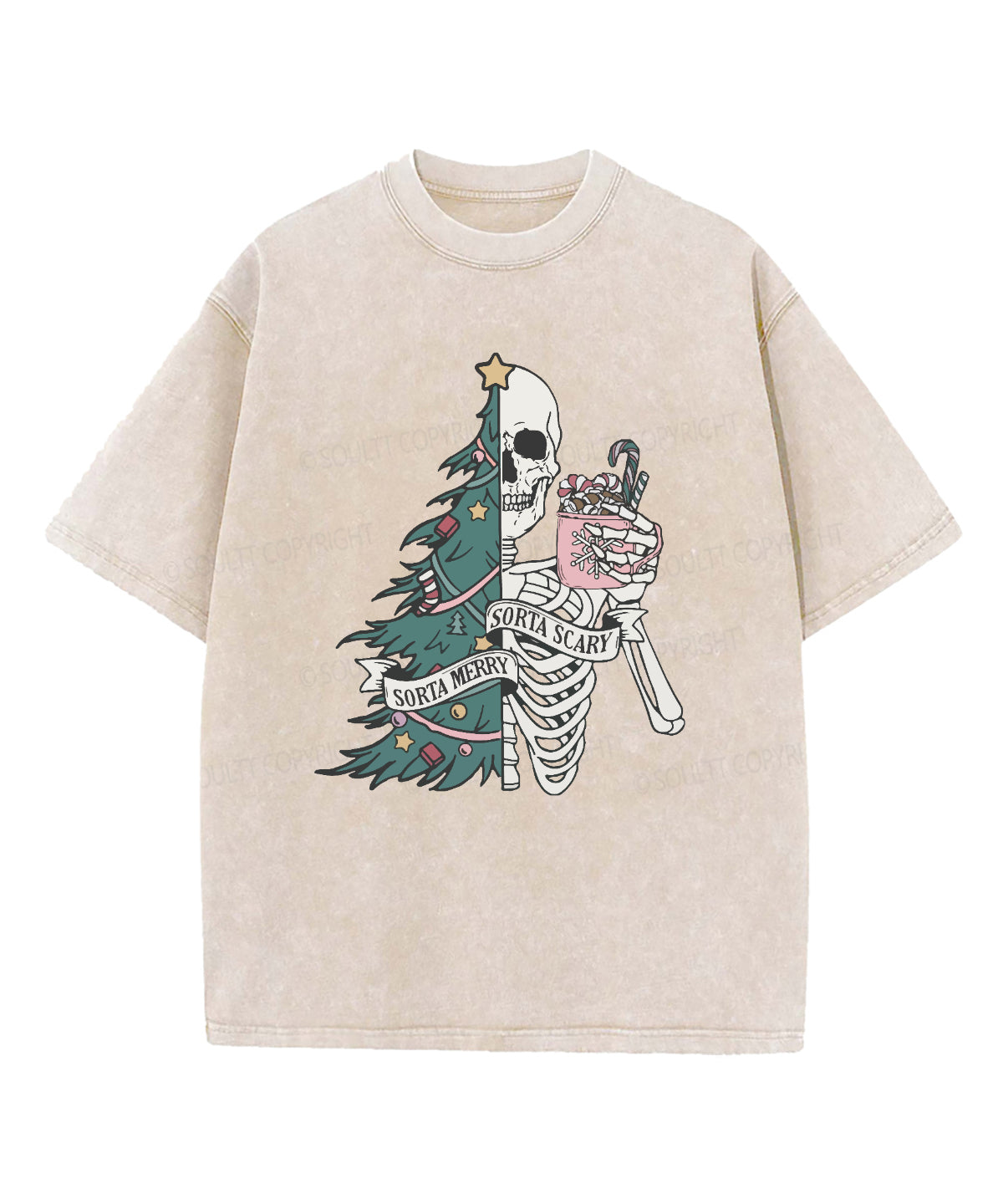 Sorta Merry Sorta Scary Washed Christian T-shirt Hoodie, Sweatshirt | CiraTrend.com (Image 4)
