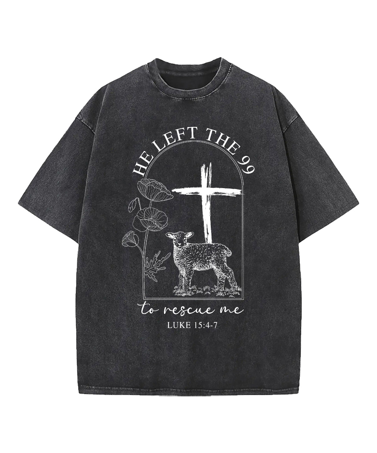 He Left The 99 Washed Christian T-shirt Hoodie, Sweatshirt | CiraTrend.com (Image 3)