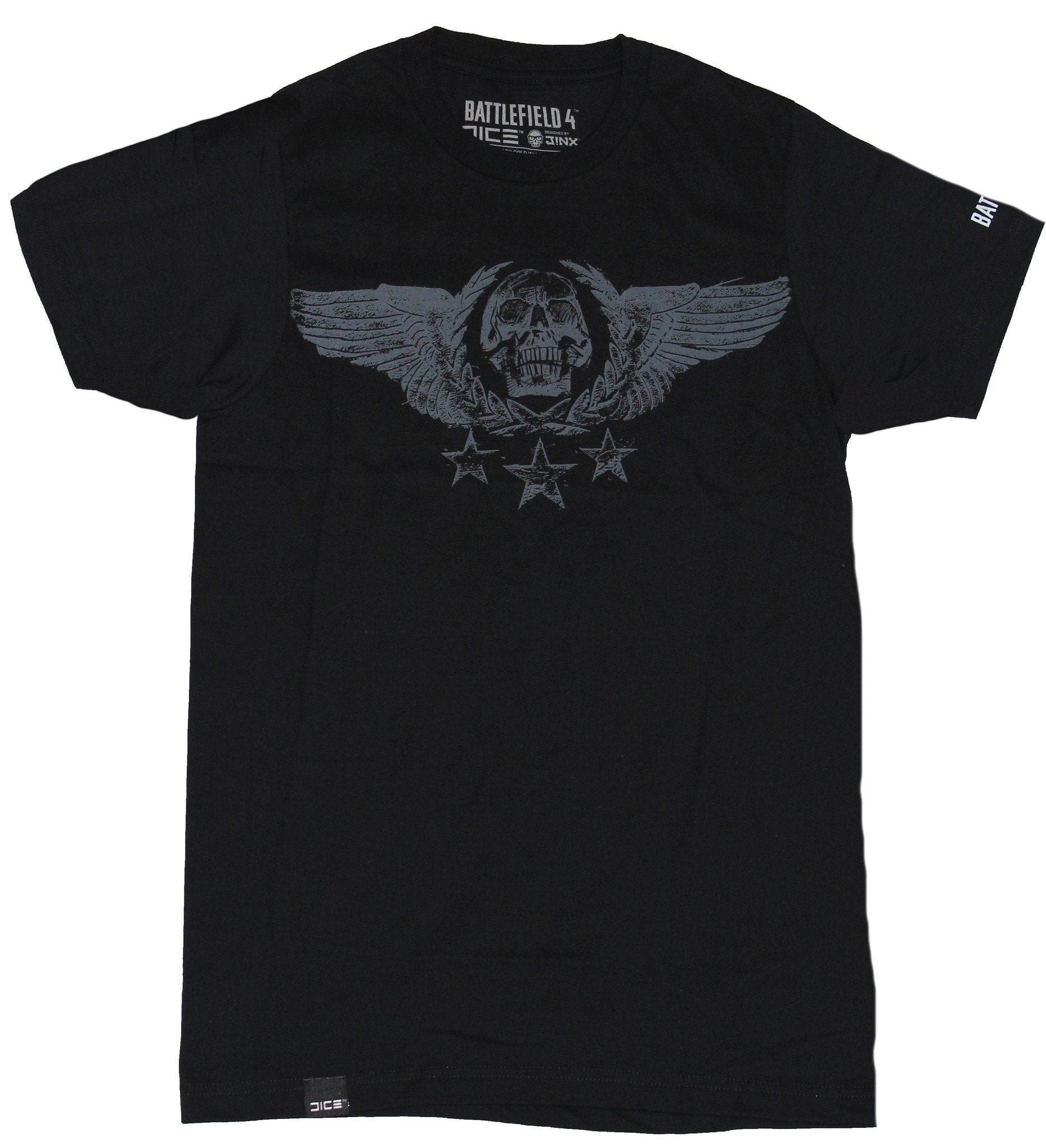 Battlefield 4 Mens T-Shirt - Distressed Winged Skull Triple Star Logo Image Hoodie, Sweatshirt | CiraTrend.com