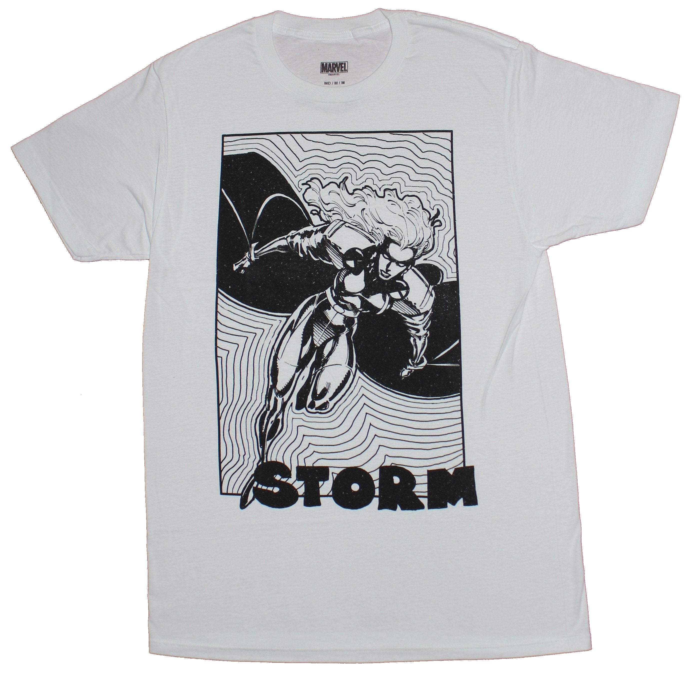 Storm of the X-men Mens T-Shirt - Black & White Ouilined Storm Drawing Hoodie, Sweatshirt | CiraTrend.com