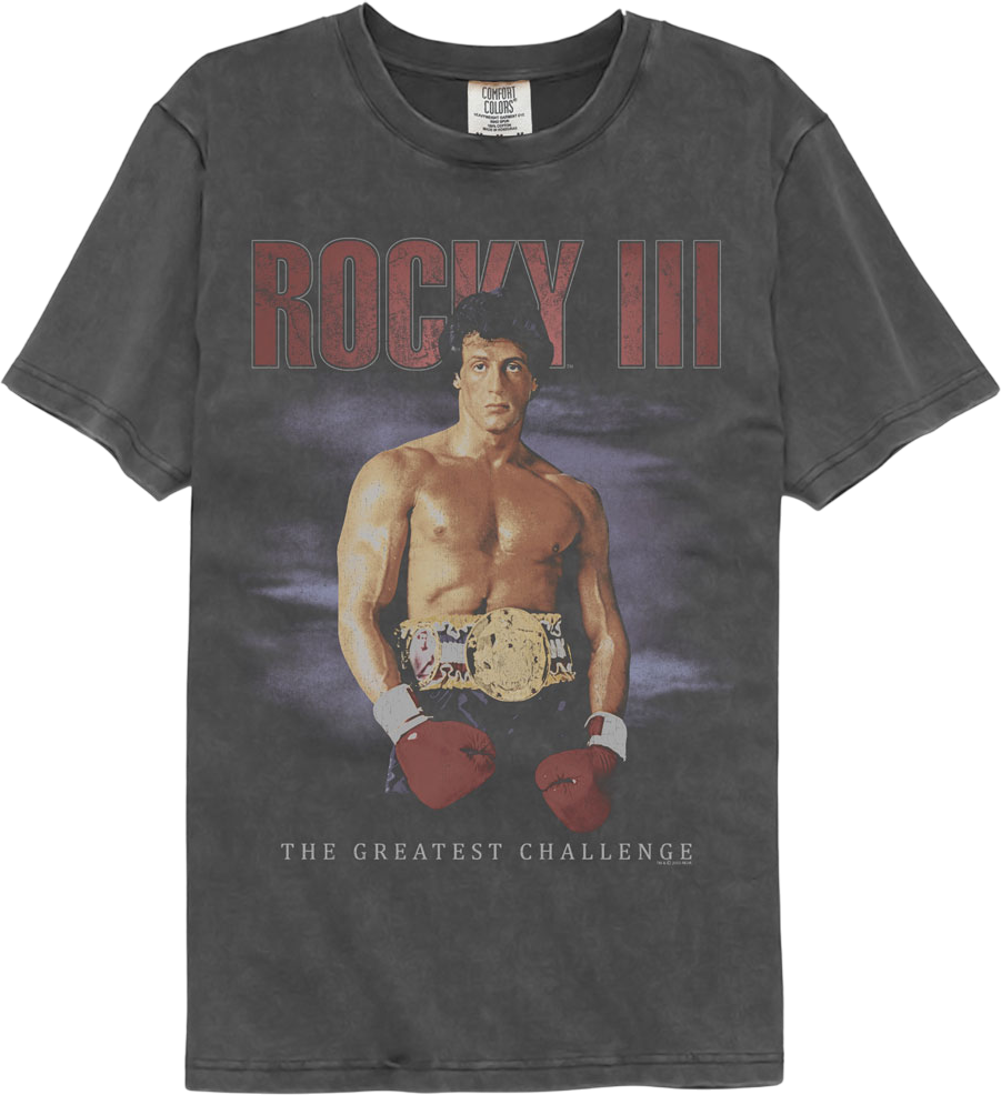 Faded The Greatest Challenge Rocky Comfort Colors Brand T-Shirt Hoodie, Sweatshirt | CiraTrend.com (Image 1)