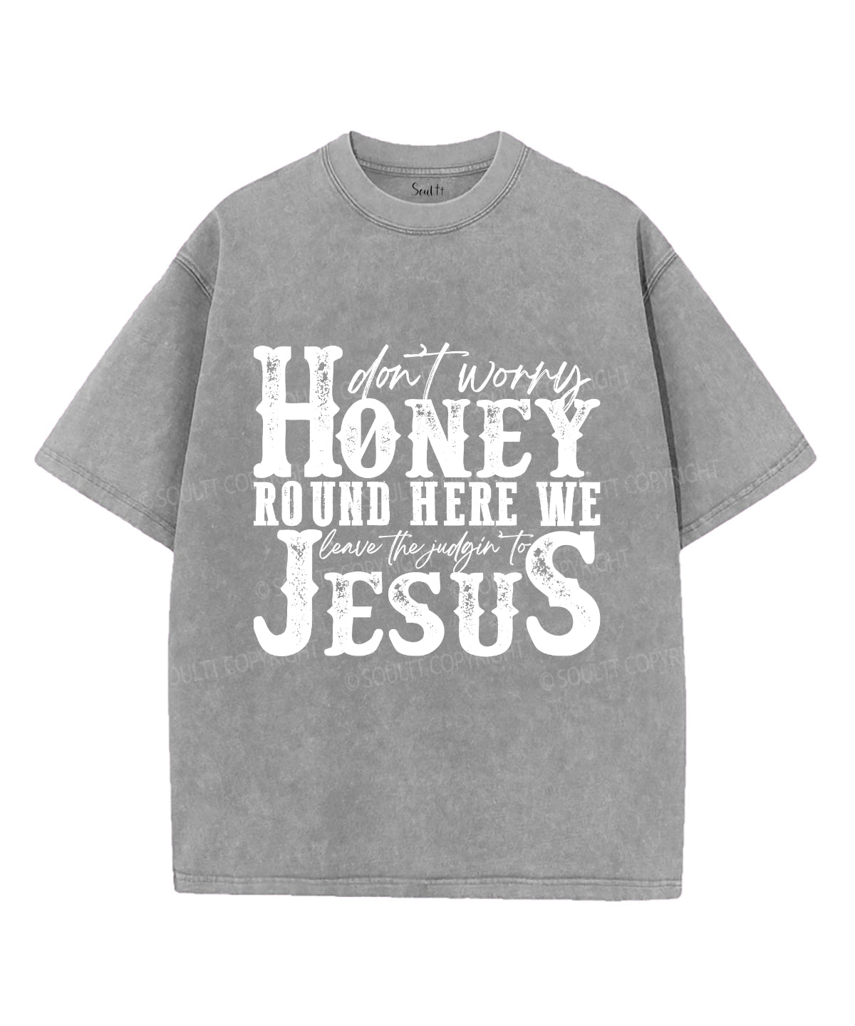 Leave the Judgin' to Jesus Unisex Washed Christian T-shirt Hoodie, Sweatshirt | CiraTrend.com (Image 3)