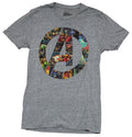 Avengers Mens T-shirt - Classic A Symbol Filled With Avengers Pics Hoodie, Sweatshirt | CiraTrend.com