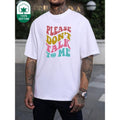 fashion American loose niche casual pattern printed men's summer high-quality cotton fashion retro T-shirt Made in USA...