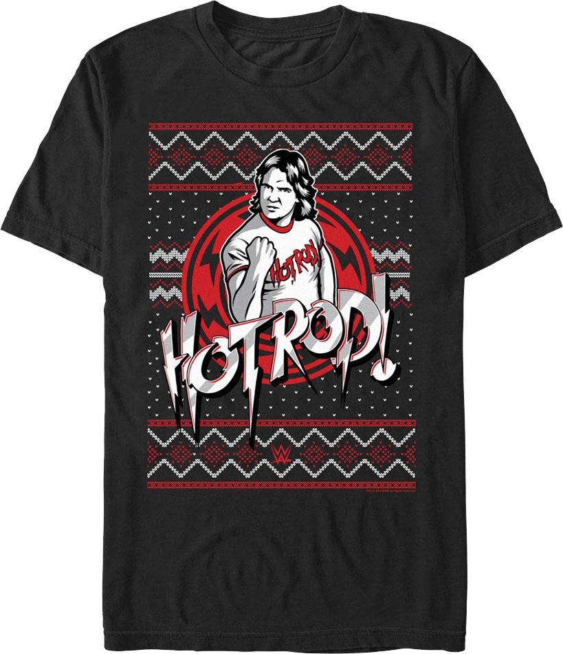 Faux Ugly Christmas Sweater "Rowdy" Roddy Piper T-Shirt Hoodie, Sweatshirt | CiraTrend.com (Image 1)