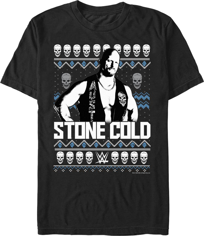 Faux Ugly Christmas Sweater "Stone Cold" Steve Austin T-Shirt Hoodie, Sweatshirt | CiraTrend.com (Image 1)