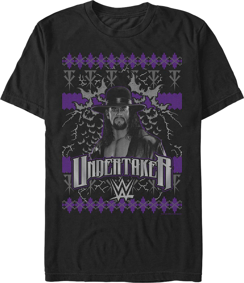 Faux Ugly Christmas Sweater Undertaker T-Shirt Hoodie, Sweatshirt | CiraTrend.com (Image 1)