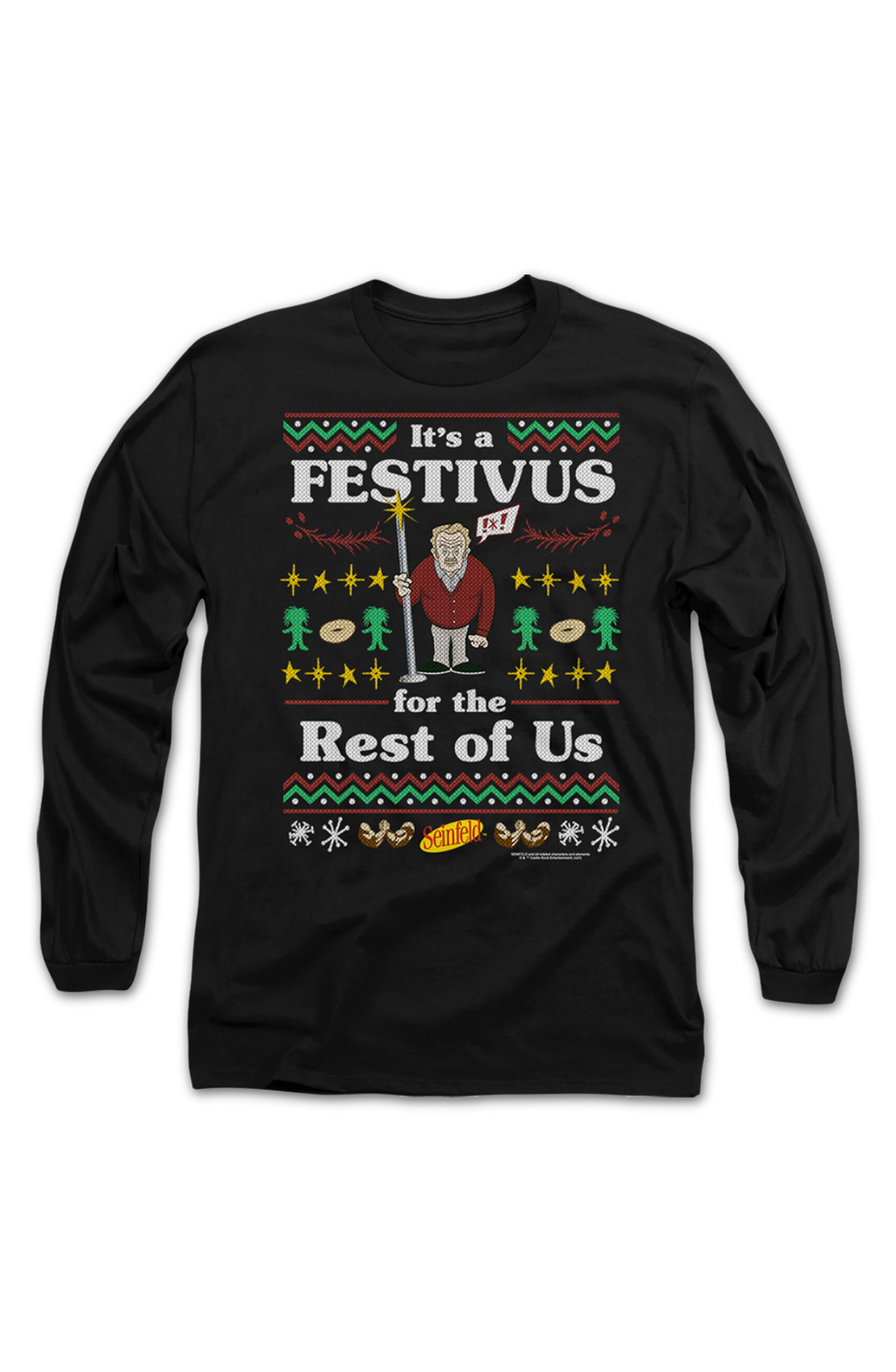 Faux Ugly Festivus Sweater Seinfeld Long Sleeve Shirt Hoodie, Sweatshirt | CiraTrend.com (Image 2)
