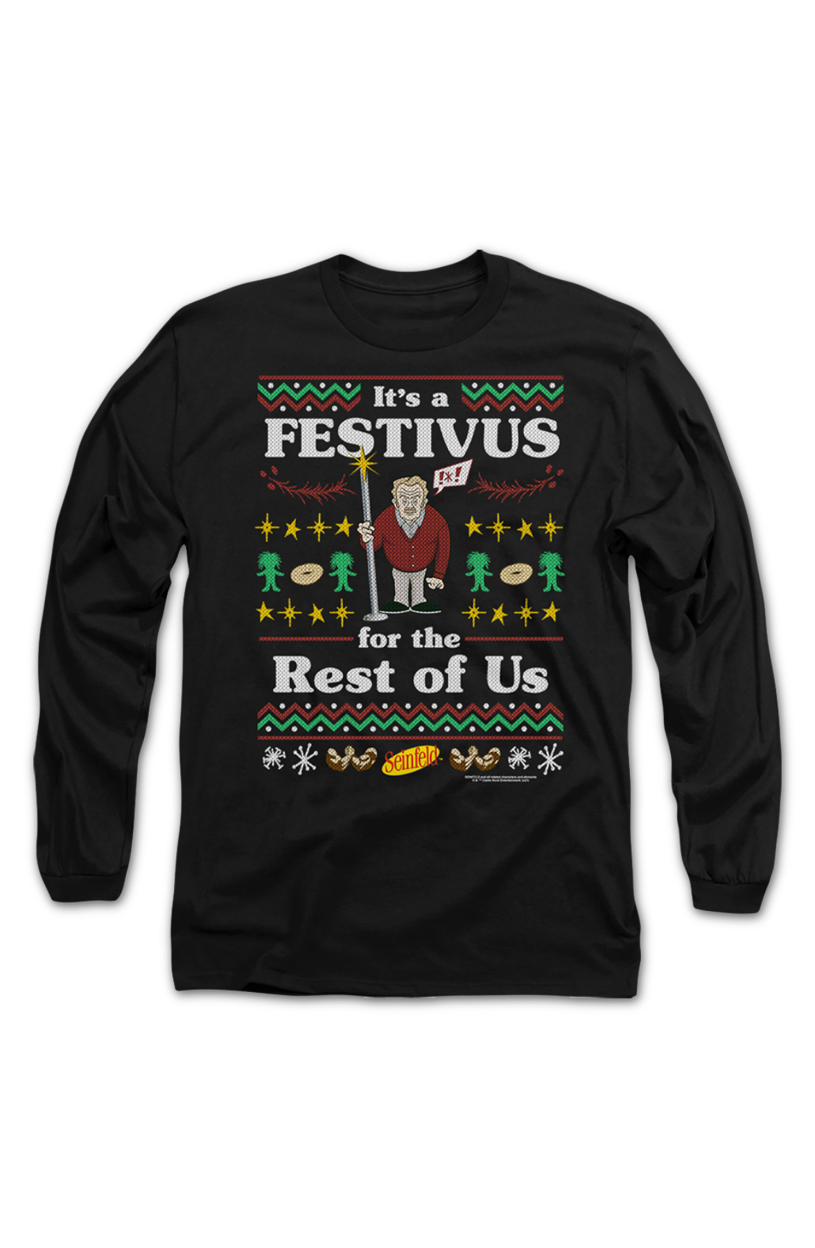 Faux Ugly Festivus Sweater Seinfeld Long Sleeve Shirt Hoodie, Sweatshirt | CiraTrend.com (Image 2)