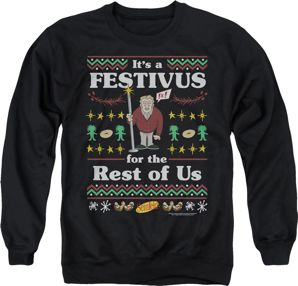 Faux Ugly Festivus Sweater Seinfeld Sweatshirt T-Shirts, Hoodie | CiraTrend.com (Image 1)