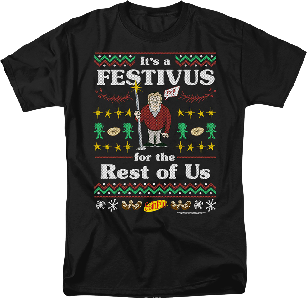 Faux Ugly Festivus Sweater Seinfeld T-Shirt Hoodie, Sweatshirt | CiraTrend.com (Image 1)