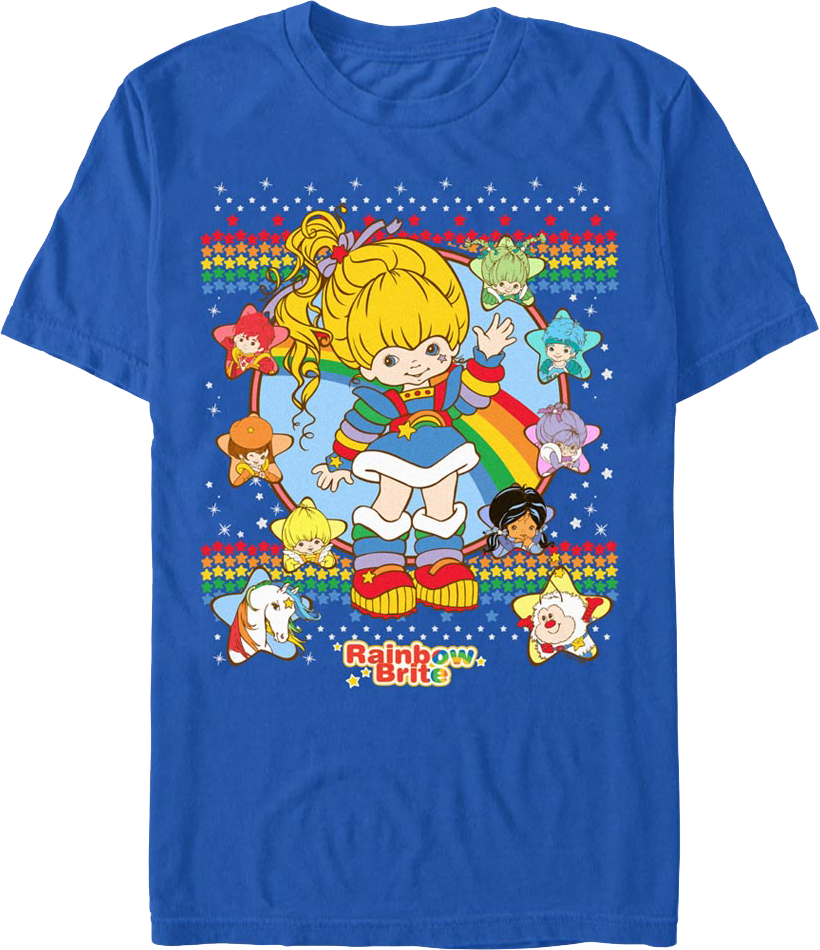 Faux Ugly Sweater Rainbow Brite T-Shirt Hoodie, Sweatshirt | CiraTrend.com (Image 1)