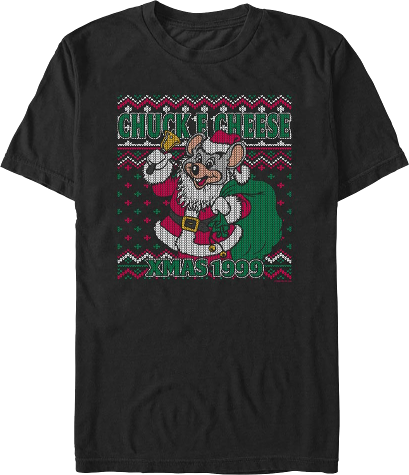 Faux Ugly Xmas 1999 Sweater Chuck E. Cheese T-Shirt Hoodie, Sweatshirt | CiraTrend.com (Image 1)