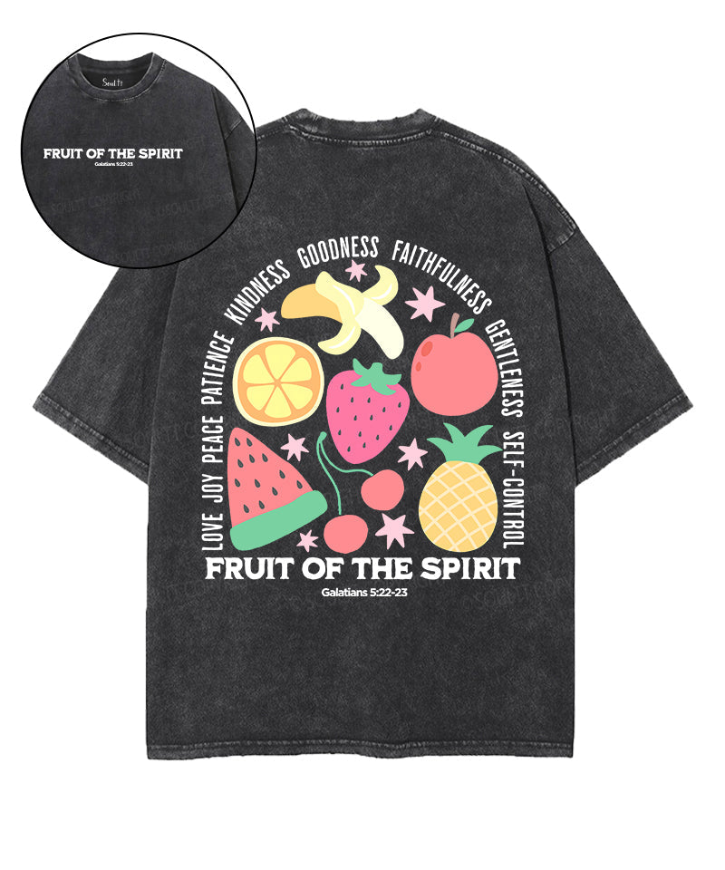 Fruit Of The Spirit Double Sided Unisex Washed Christian T-shirt Style009 Hoodie, Sweatshirt | CiraTrend.com (Image 1)