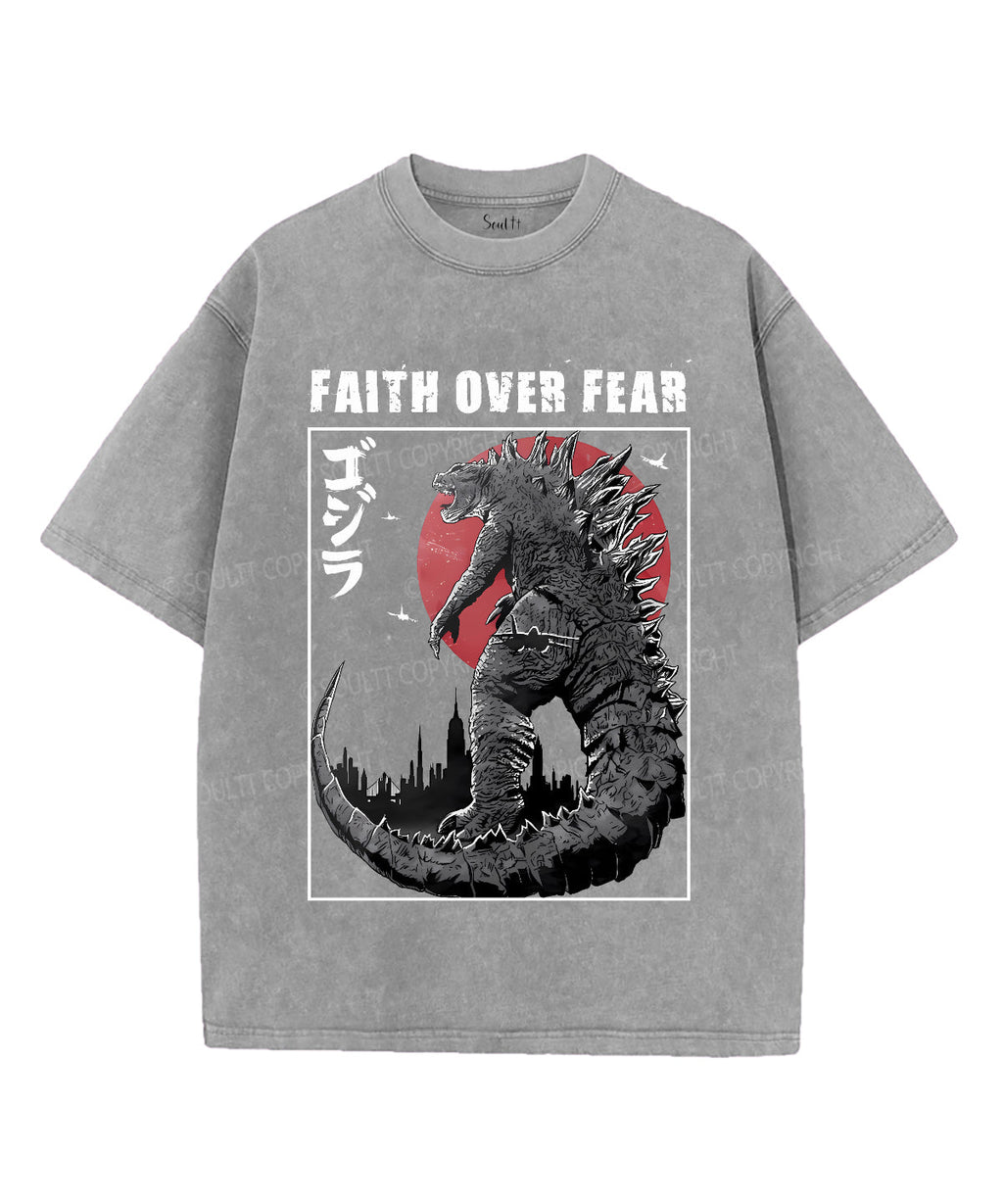 Faith Over Fear Unisex Washed Christian T-shirt Hoodie, Sweatshirt | CiraTrend.com (Image 3)