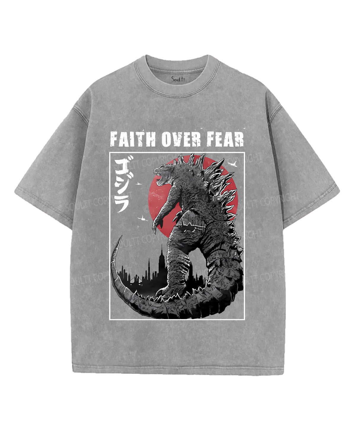 Faith Over Fear Unisex Washed Christian T-shirt Hoodie, Sweatshirt | CiraTrend.com (Image 3)