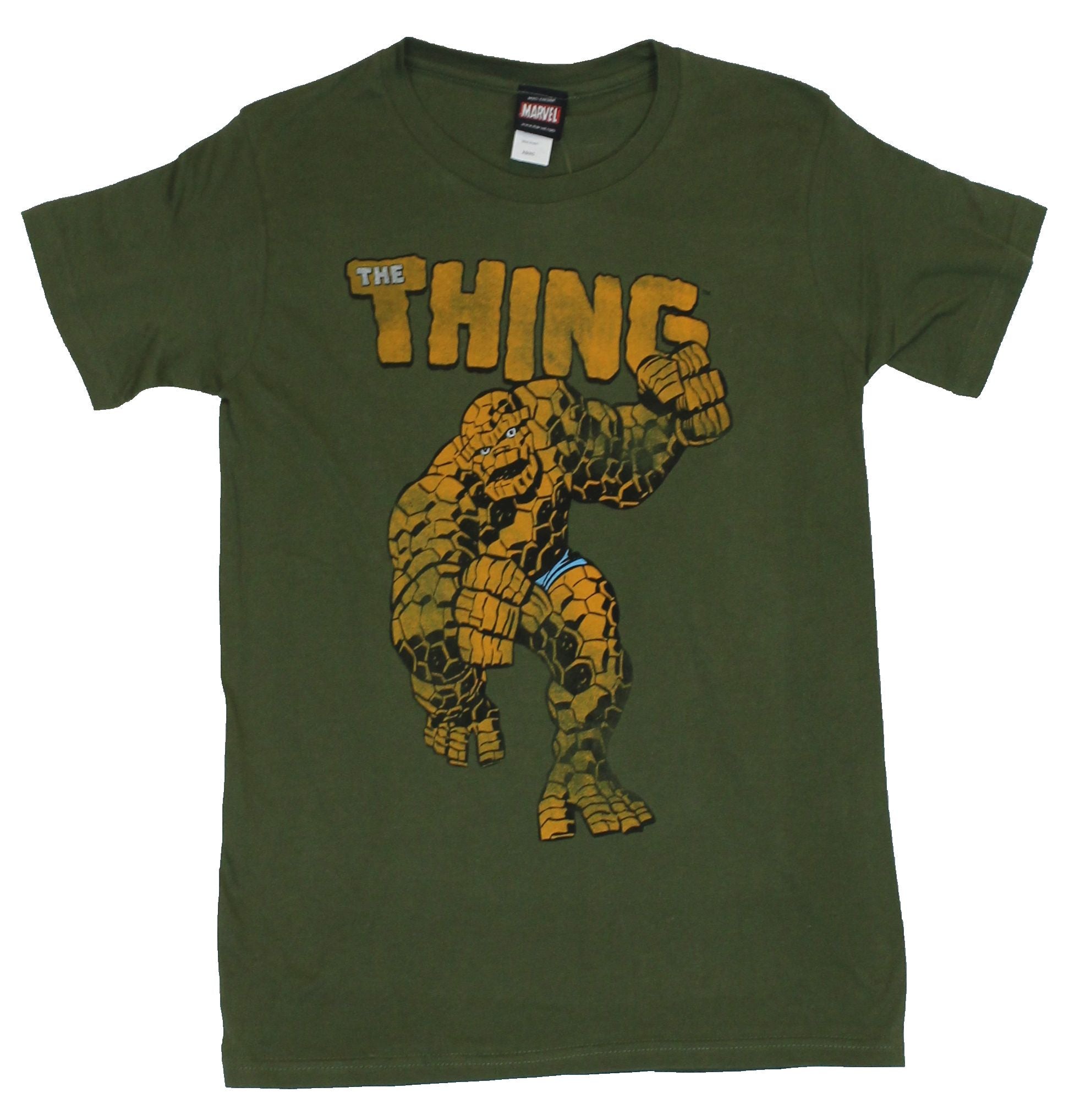 The Thing Mens T-Shirt- Charging Distressed Fantastic Four Member Image Hoodie, Sweatshirt | CiraTrend.com