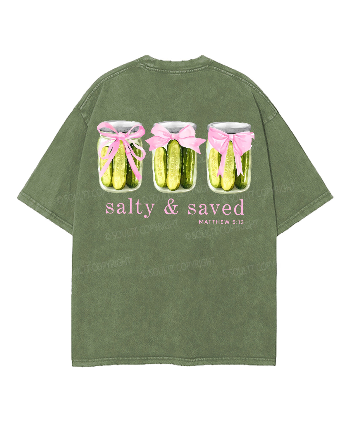 Salty Saved Double Sided Unisex Washed Christian T-shirt Hoodie, Sweatshirt | CiraTrend.com (Image 4)