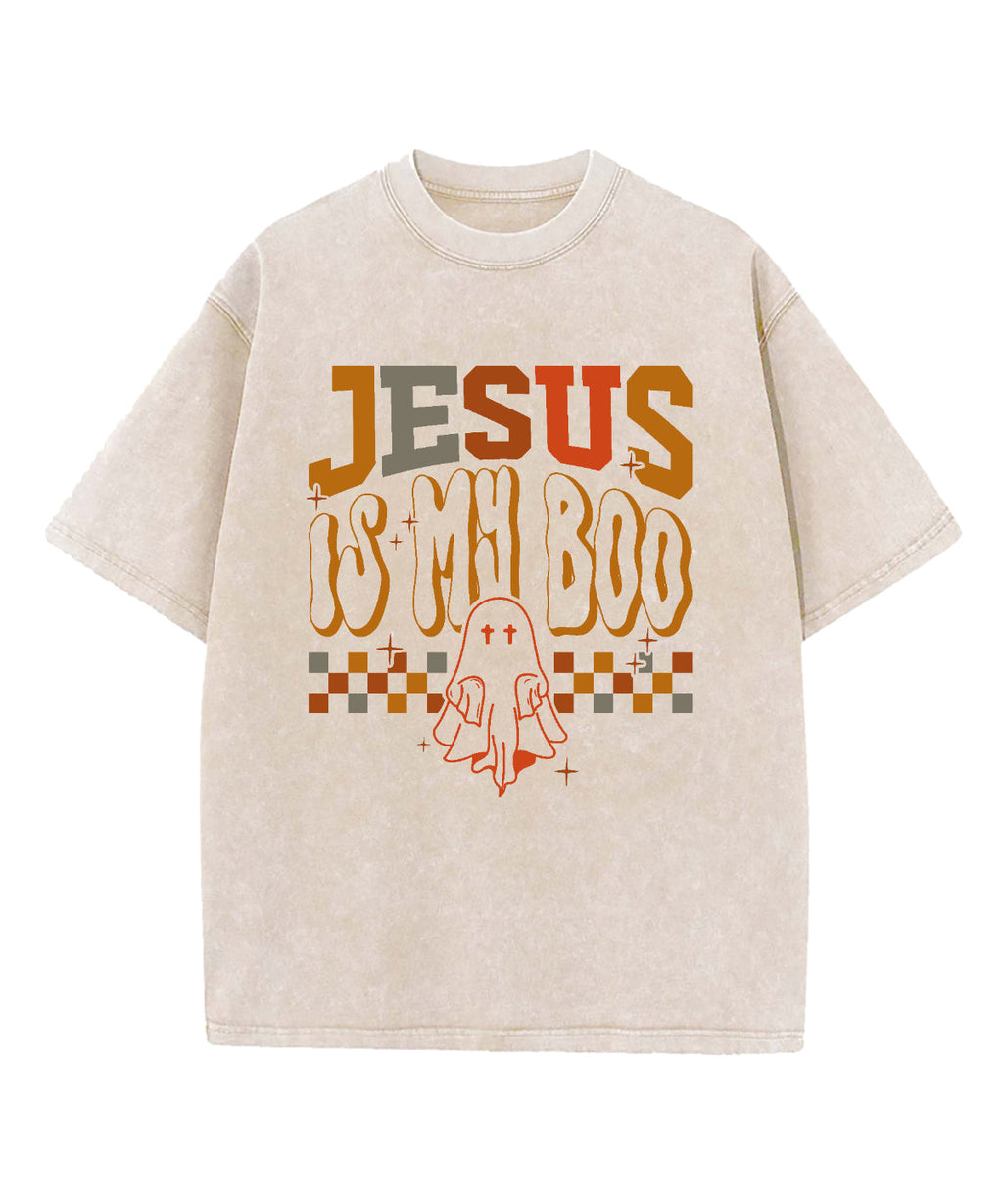 Jesus Is My Boo Washed Christian T-shirt Hoodie, Sweatshirt | CiraTrend.com (Image 1)
