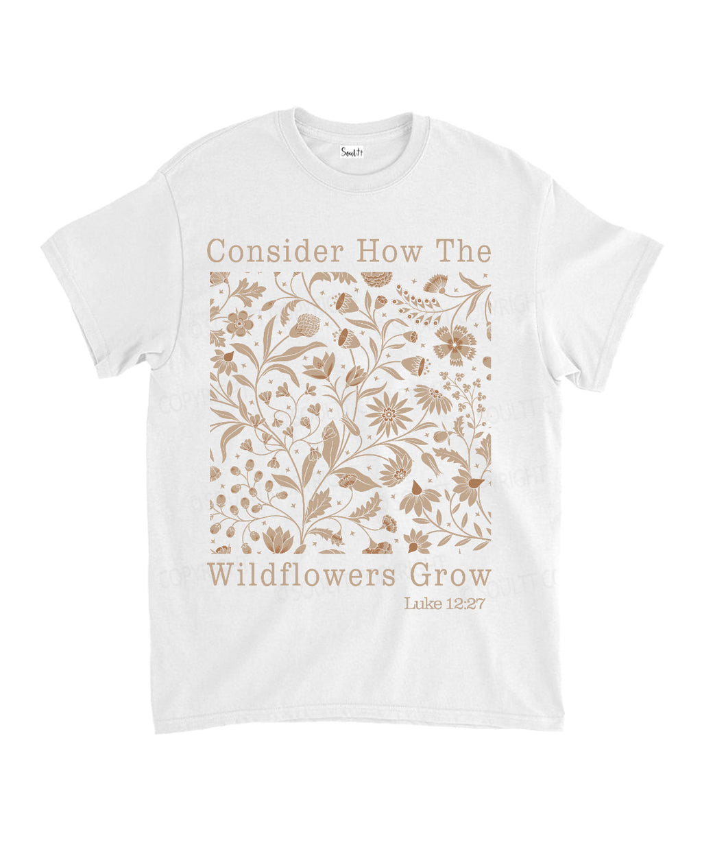 Daisy Consider How The Wildflower Grow Unisex Cotton Christian T-Shirt Hoodie, Sweatshirt | CiraTrend.com (Image 2)