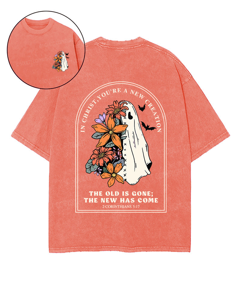The New Was Come Double Sided Halloween Washed Christian T-shirt Hoodie, Sweatshirt | CiraTrend.com (Image 1)