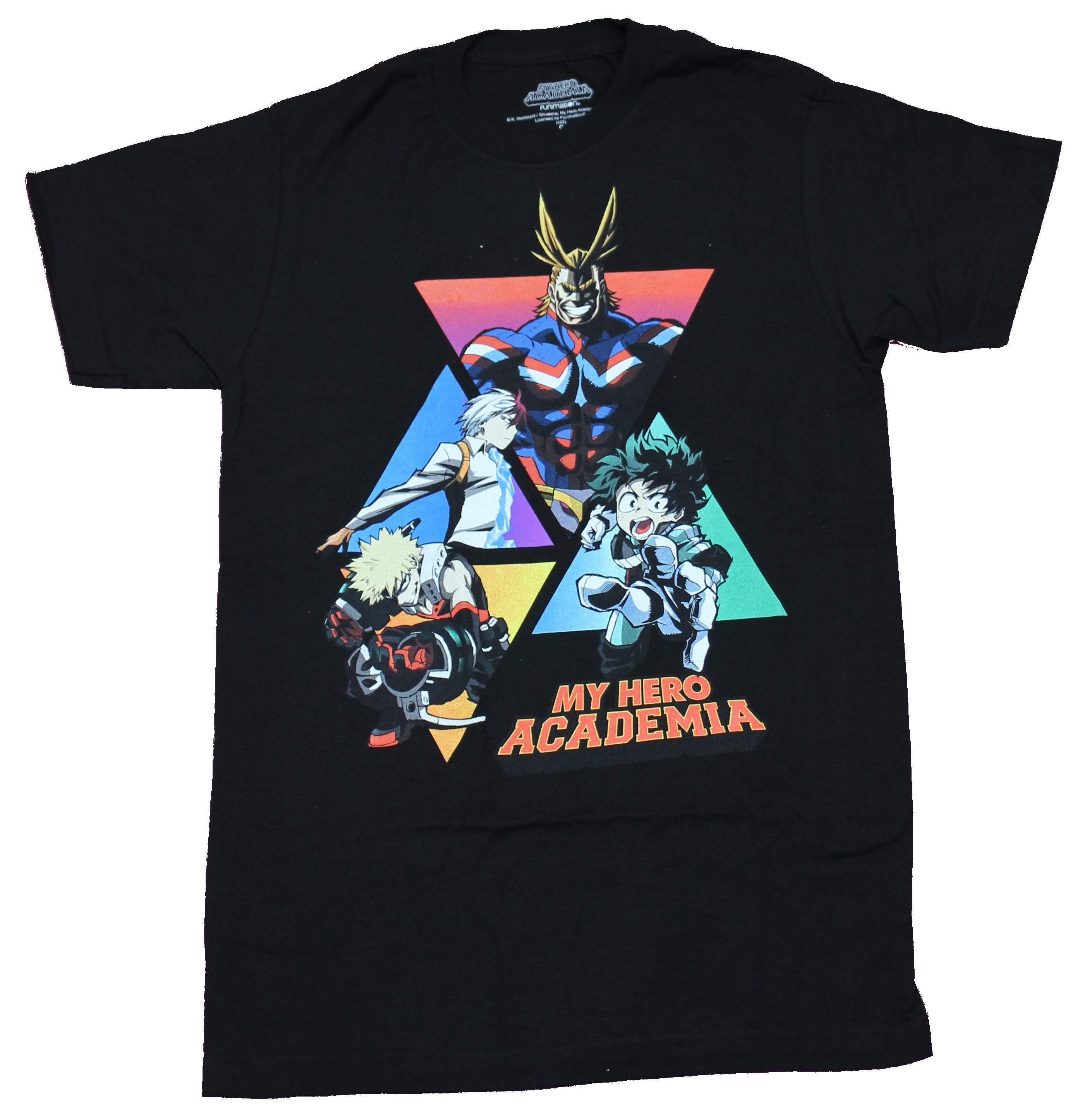 My Hero Academia Mens T-Shirt - Triangle Group All Might Deku Todoroki Hoodie, Sweatshirt | CiraTrend.com