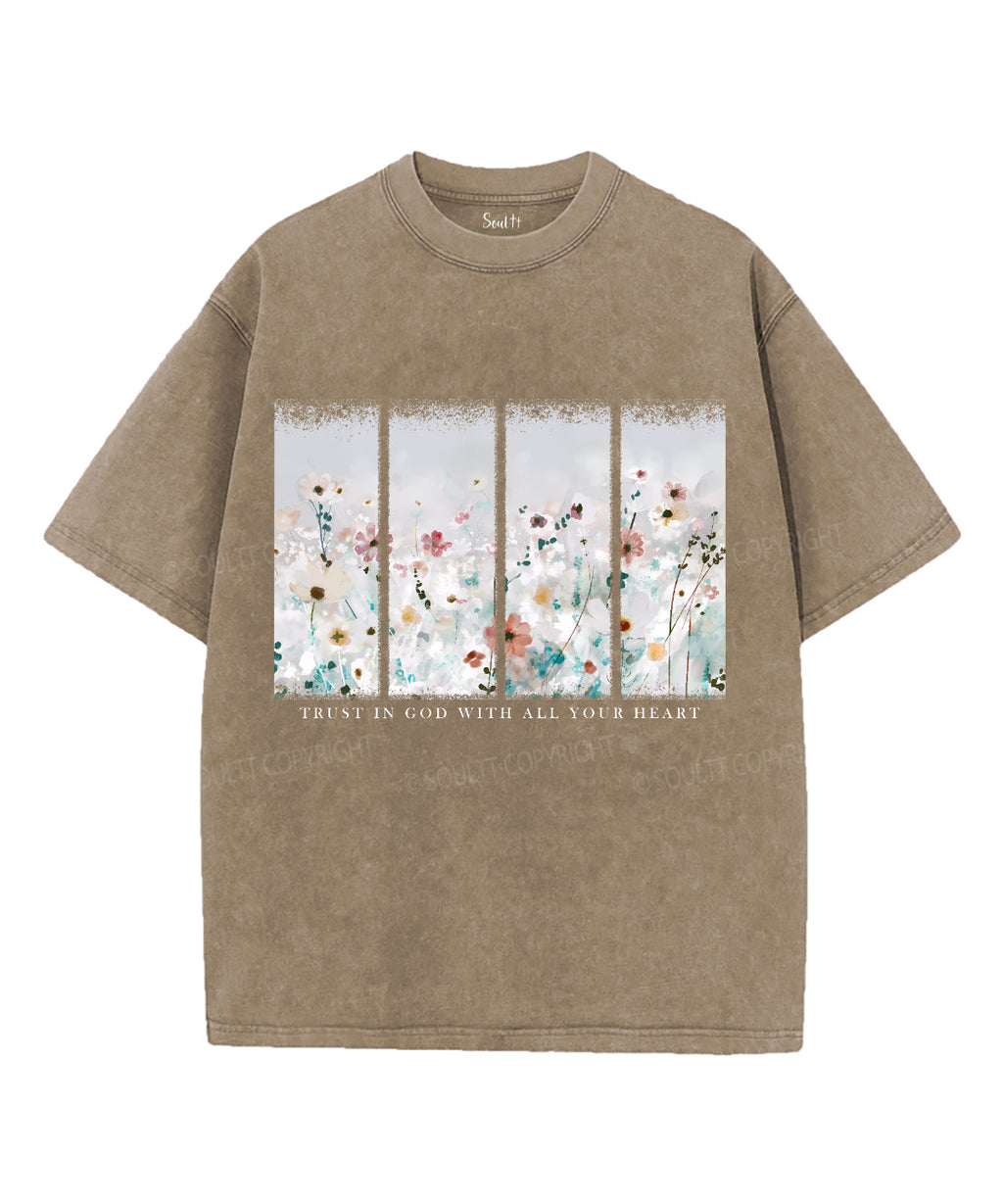 Trust In The God Unisex Washed Christian T-shirt Hoodie, Sweatshirt | CiraTrend.com (Image 5)