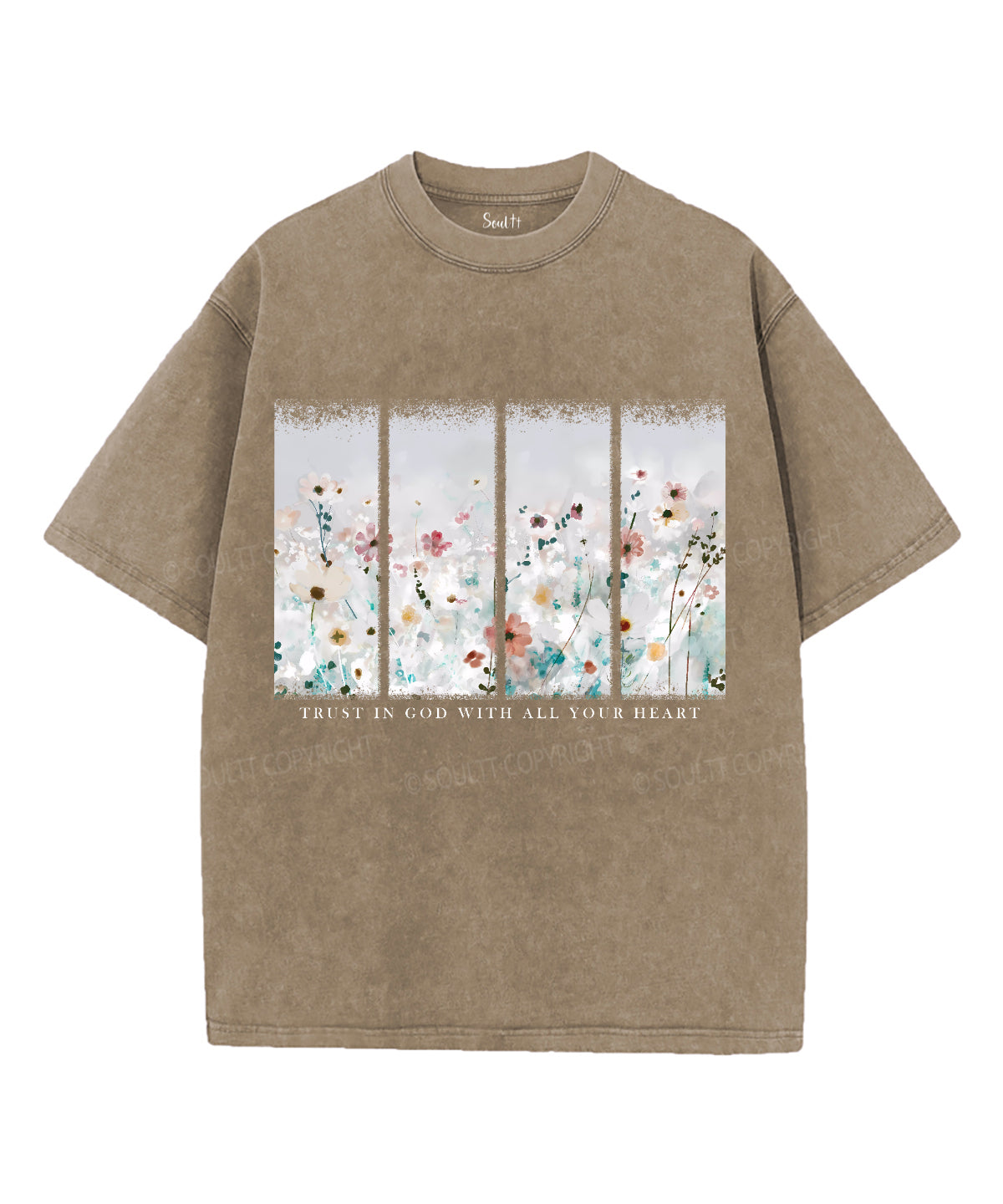 Trust In The God Unisex Washed Christian T-shirt Hoodie, Sweatshirt | CiraTrend.com (Image 5)