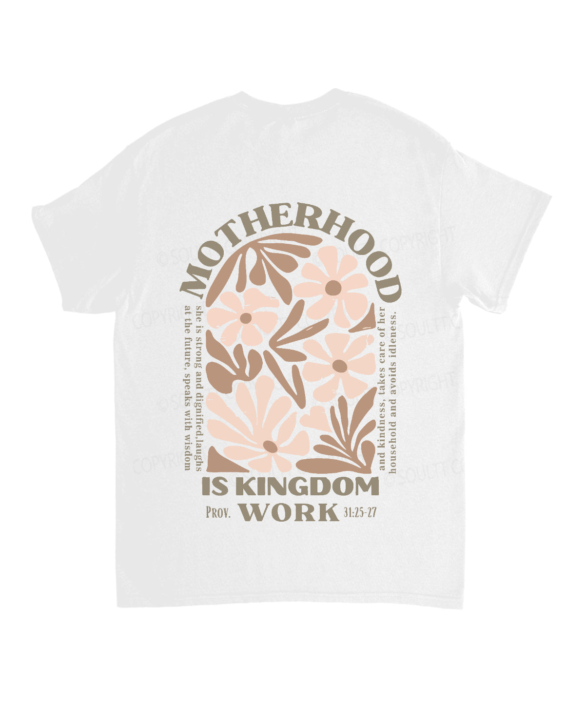 Motherhood Is Kingdom Work Double Sided Unisex Cotton Christian T-Shirt Hoodie, Sweatshirt | CiraTrend.com (Image 4)
